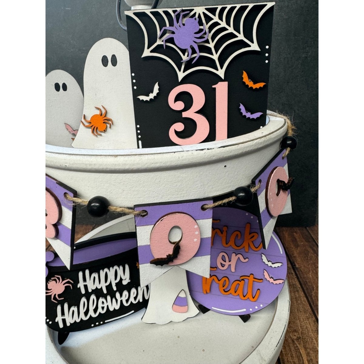 Happy Halloween Tiered Tray - Nifty Decor & More