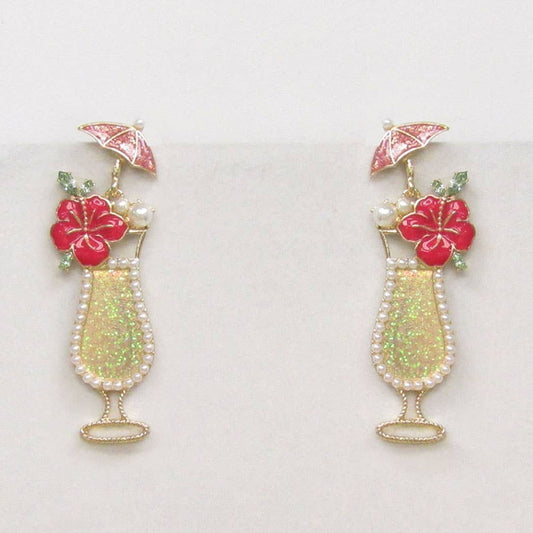 Hawaiian Cocktail CZ Drop Earrings - Nifty Decor & More