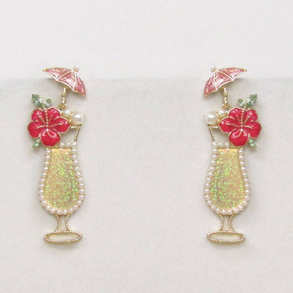 Hawaiian Cocktail CZ Drop Earrings - Nifty Decor & More