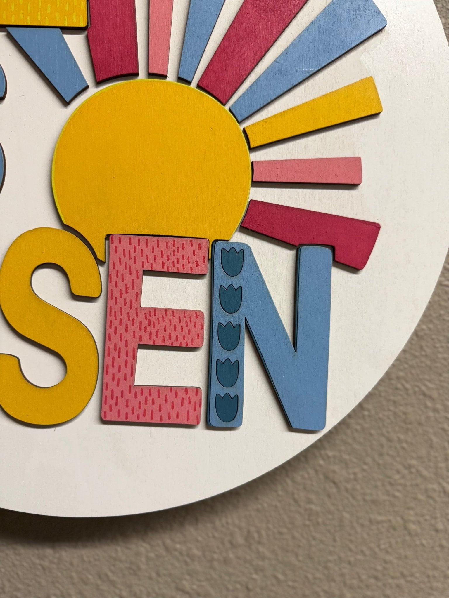 He is Risen Hanger - Colorful Religious Christian Decor for Home, Wall Art, Easter & Religious Celebrations - Nifty Decor & More