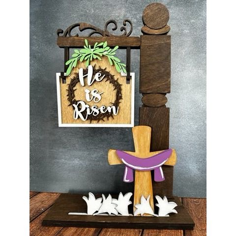 He is Risen Mini Post Interchangeable Add On with Mini-Post