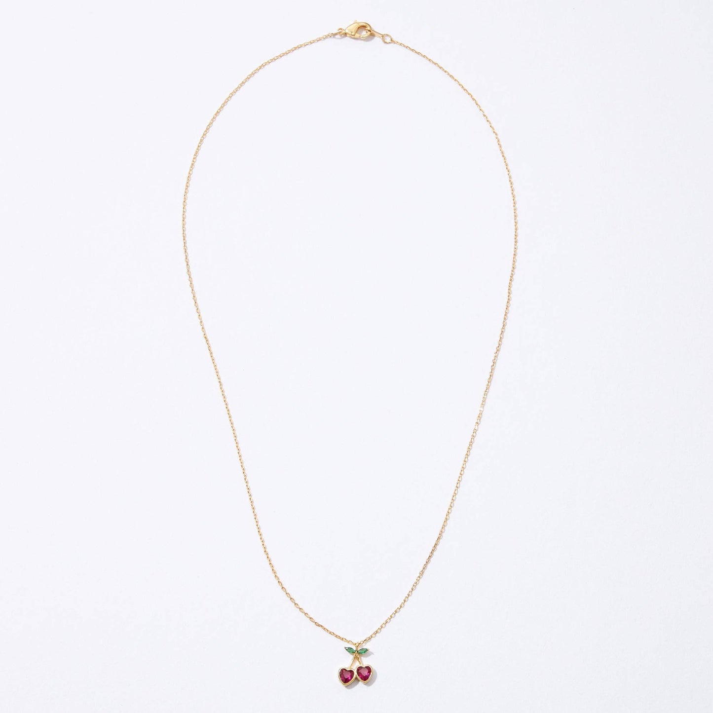 Heart Cherry Pendant Necklace in Gold Dip, Chic Pendant Jewelry, Perfect for Everyday Glam, Gift for Trendy Women - Nifty Decor & More