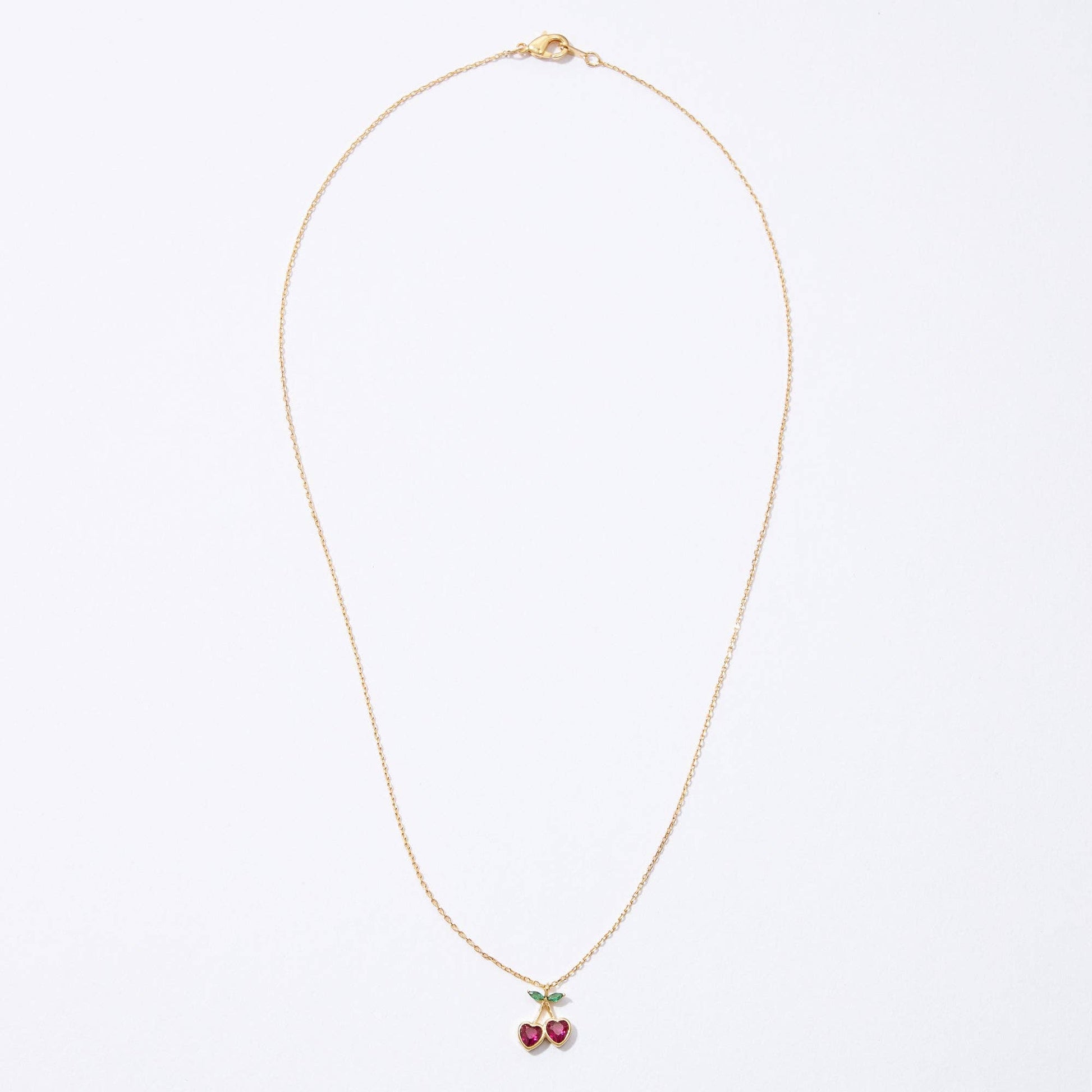 Heart Cherry Pendant Necklace in Gold Dip, Chic Pendant Jewelry, Perfect for Everyday Glam, Gift for Trendy Women - Nifty Decor & More