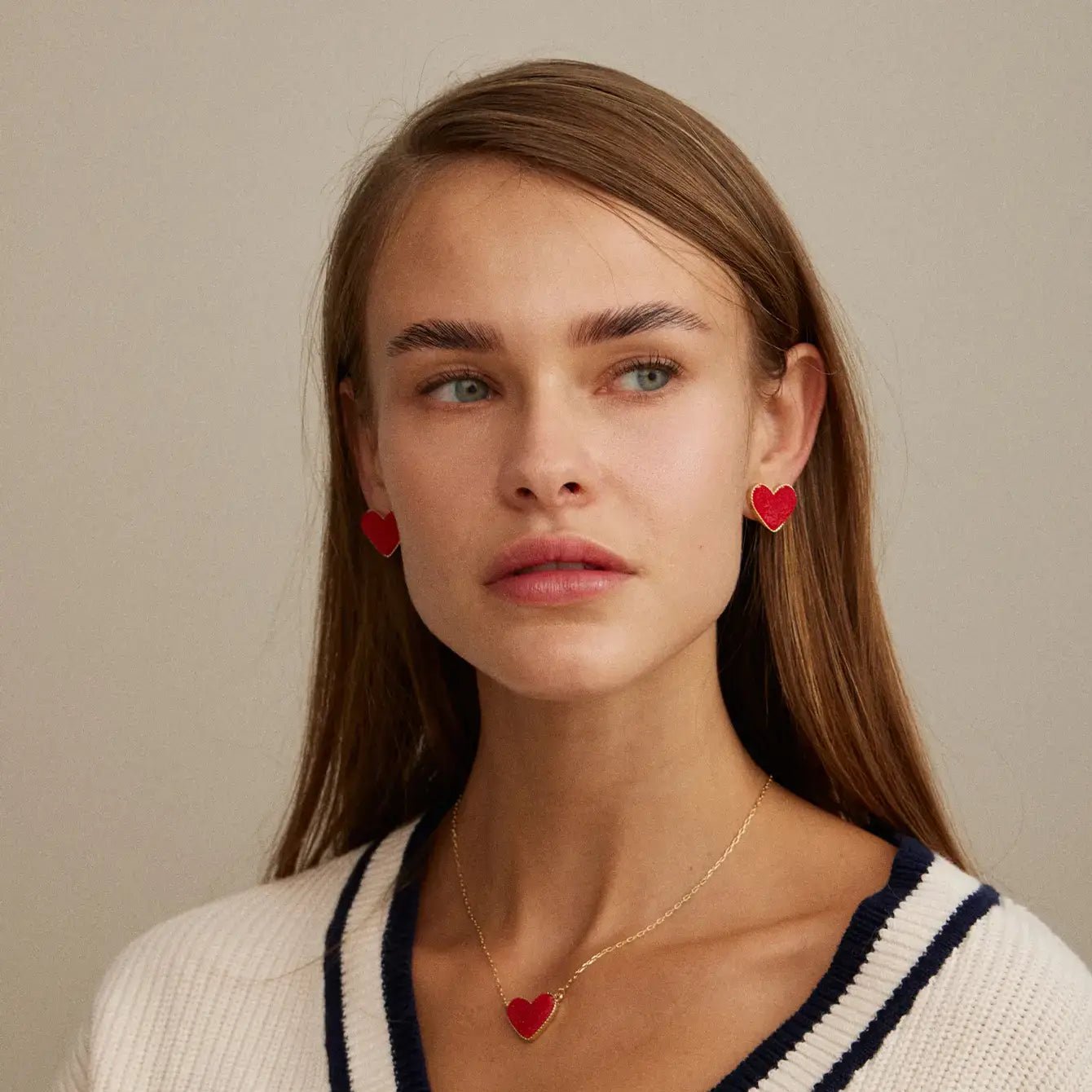 Heart Druzy Stone Stud Earrings - Nifty Decor & More