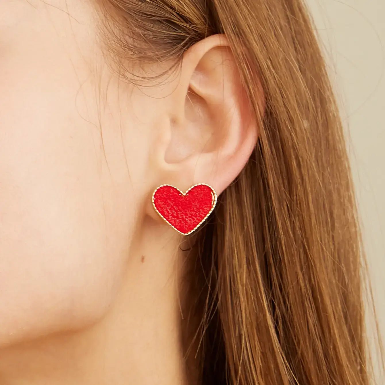 Heart Druzy Stone Stud Earrings - Nifty Decor & More
