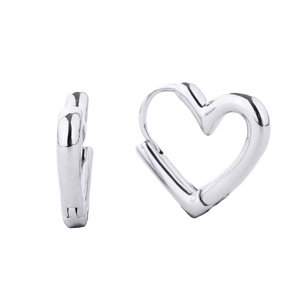 Heart - Shaped Huggie Earring 14K Gold - Dipped - Nifty Decor & More