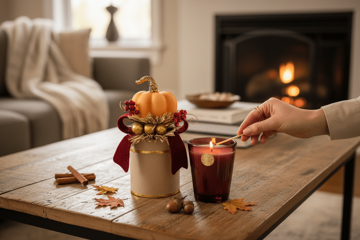 Heirloom Pumpkin 14 oz. Gift Box Candle - Nifty Decor & More