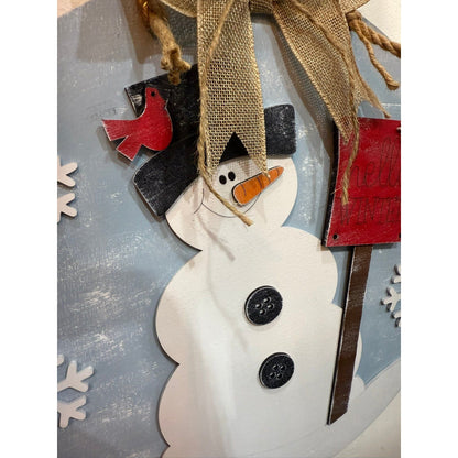 Hello Winter Snowman Hanger - Nifty Decor & More