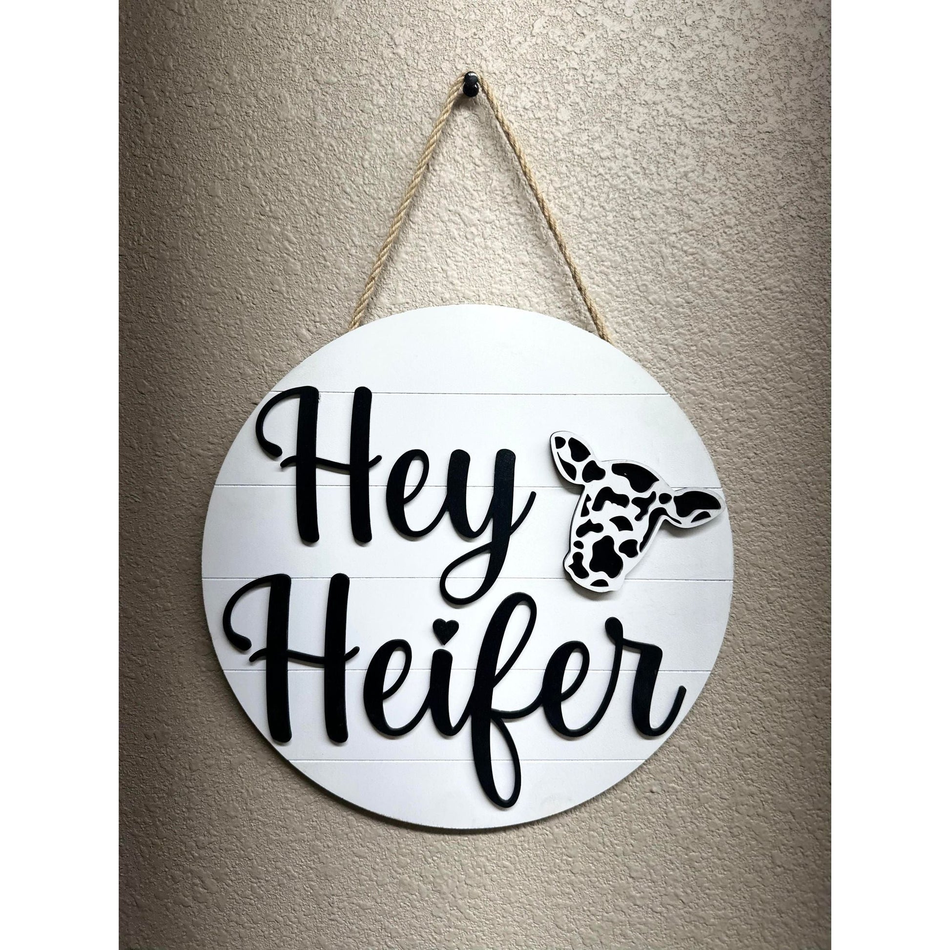 Hey Heifer Cow Door Hanger - Nifty Decor & More