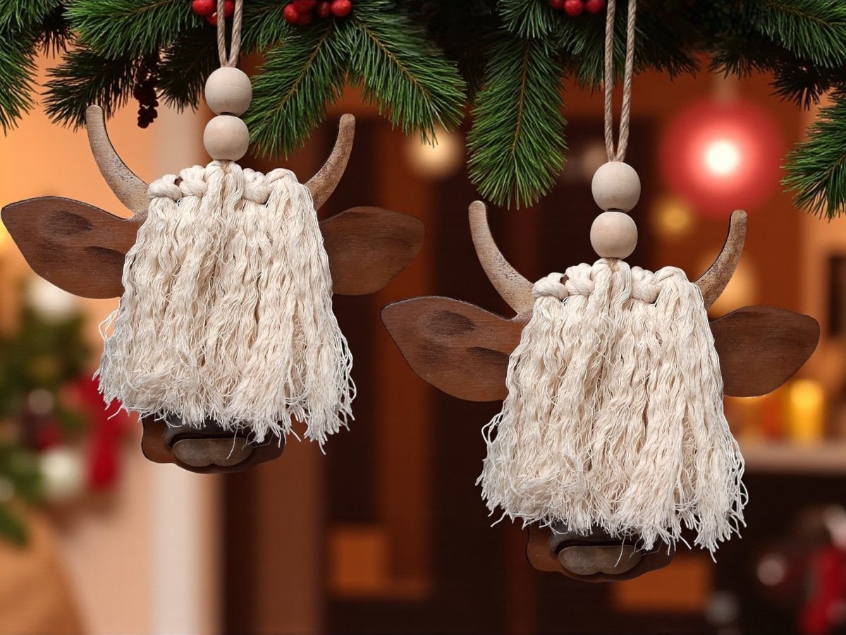 Highland Cattle 3" Polymer Clay Ornament by NFR Designs - Nifty Decor & More