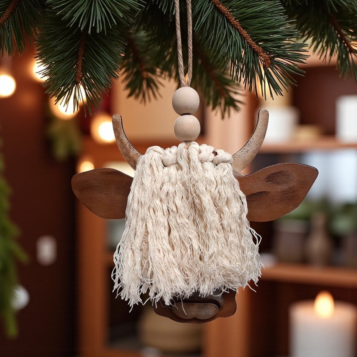 Highland Cattle 3" Polymer Clay Ornament by NFR Designs - Nifty Decor & More