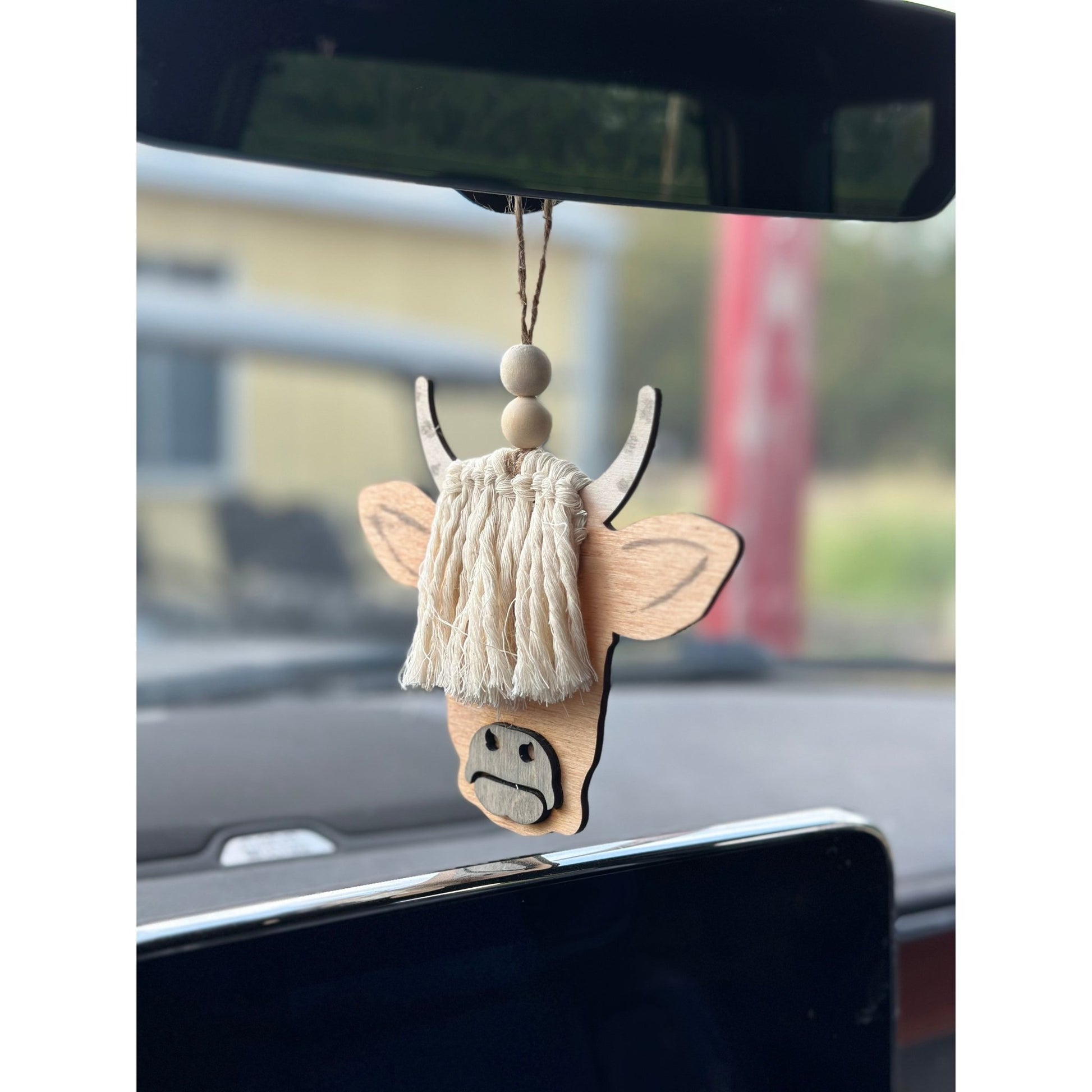 Highland Cattle Car Dangle - Nifty Decor & More
