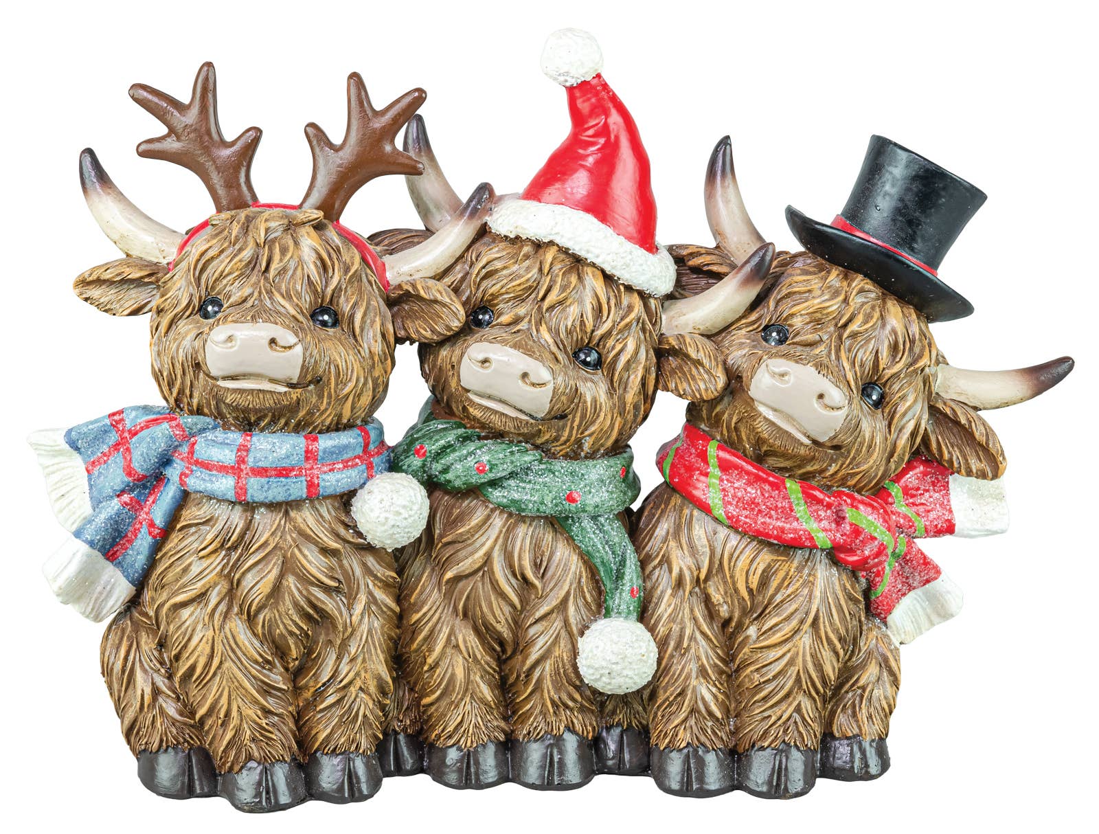 Holiday Characters Highland Cow Trio - Nifty Decor & More
