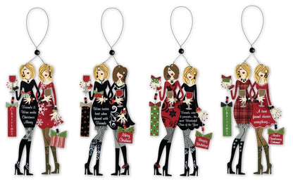 Holiday Diva Best Friends Wine Charm - Nifty Decor & More