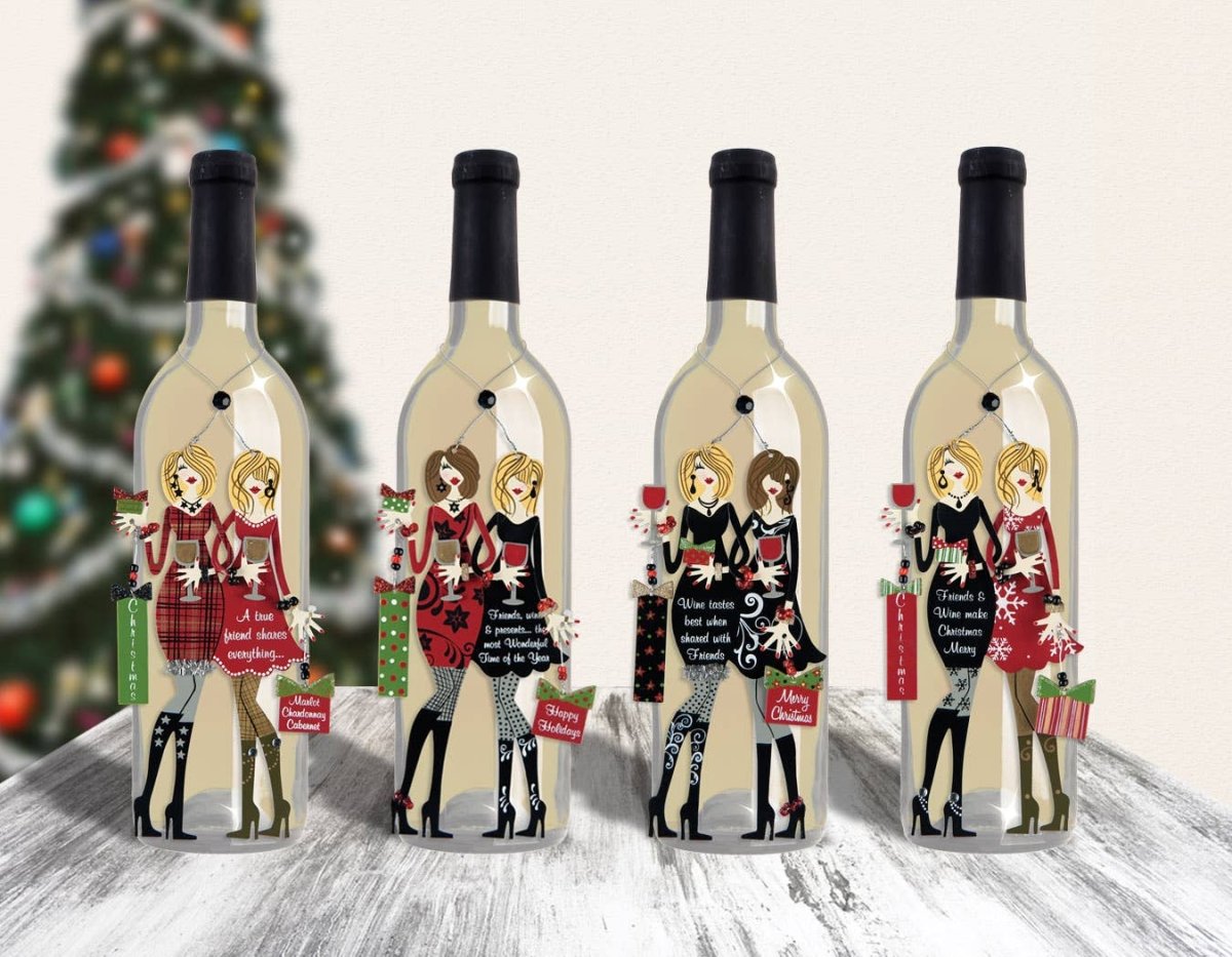 Holiday Diva Best Friends Wine Charm - Nifty Decor & More