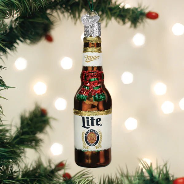 Holiday Miller Lite Bottle Ornament - Nifty Decor & More