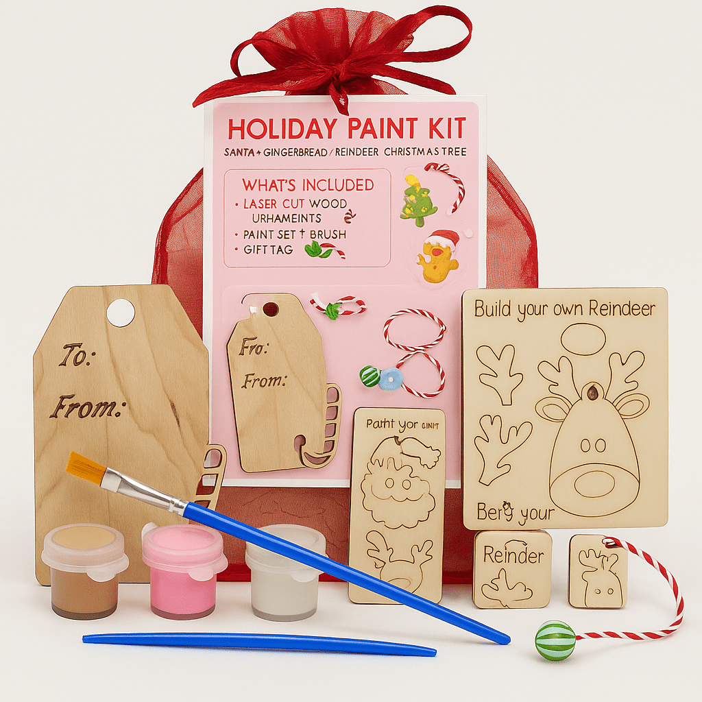 🎄 Holiday Paint Kit – DIY Christmas Ornament Craft for Kids & Adults - Nifty Decor & More