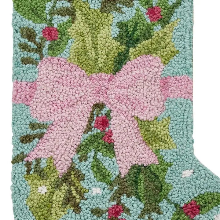 Holly Bow Hook Stocking - Nifty Decor & More