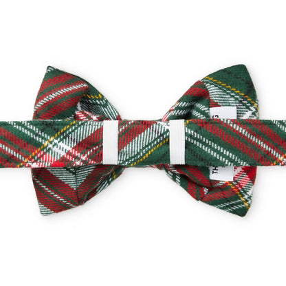 Holly Jolly Flannel Holiday Dog Bow Tie - Nifty Decor & More