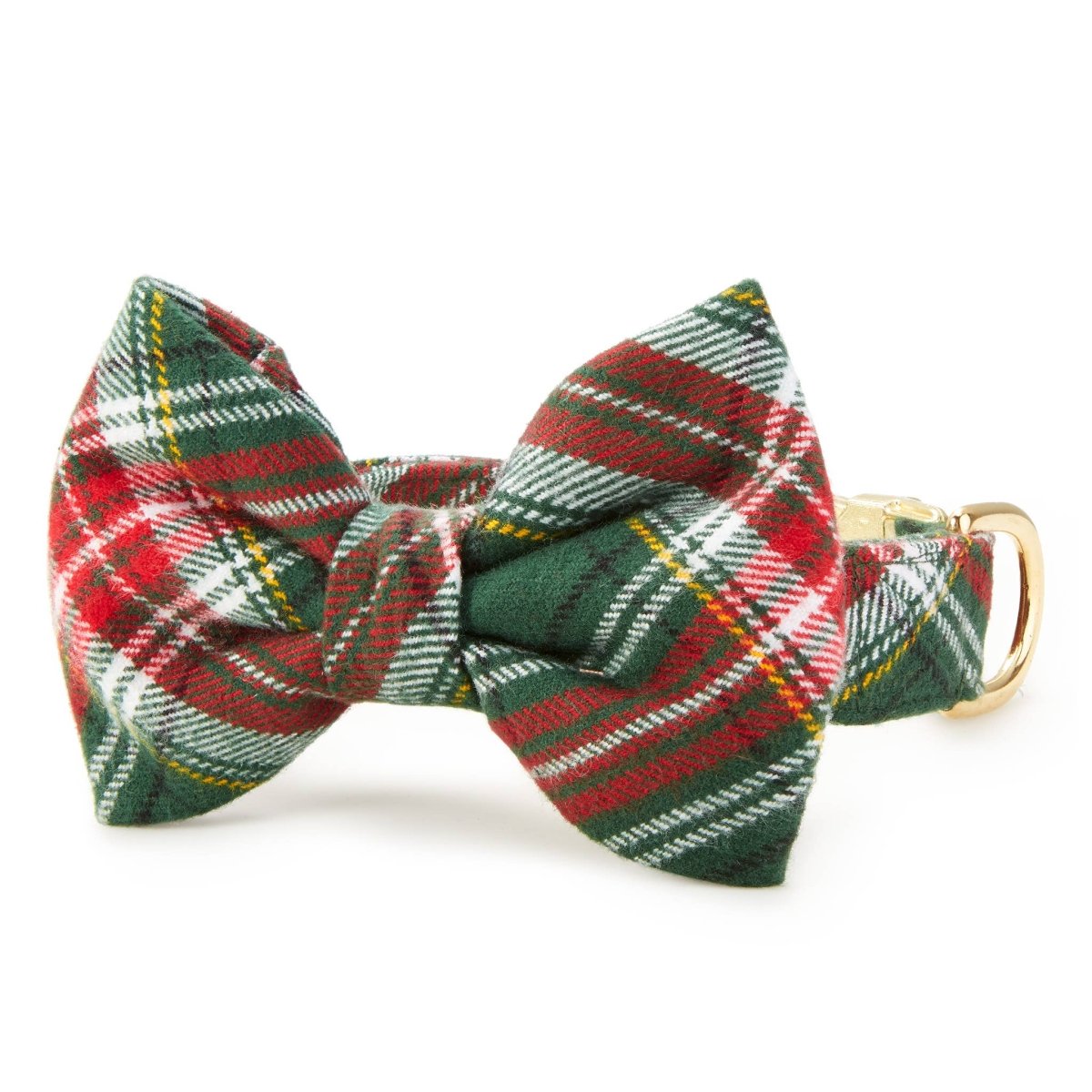 Holly Jolly Flannel Holiday Dog Bow Tie - Nifty Decor & More