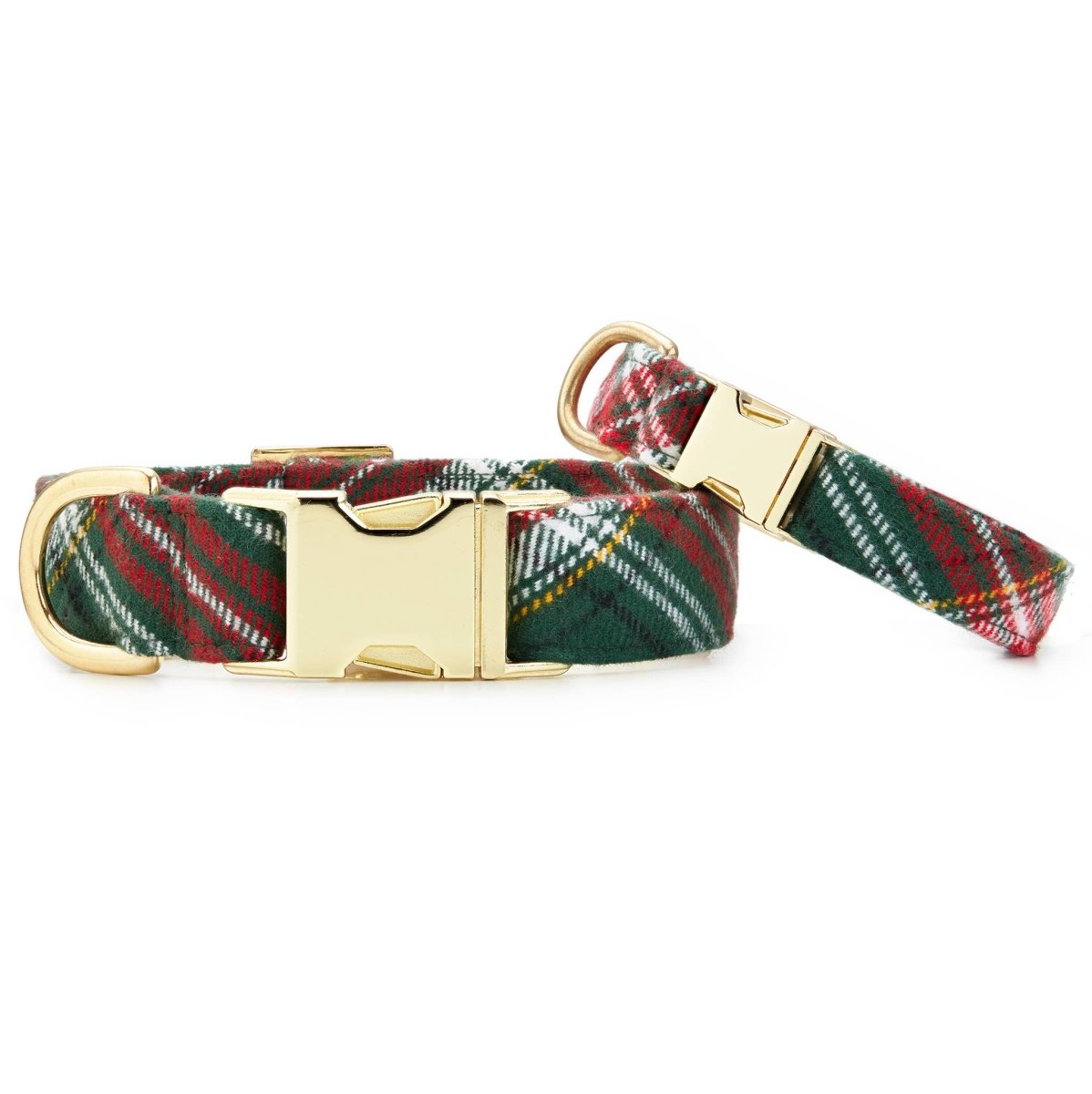 Holly Jolly Flannel Holiday Dog Collar - Nifty Decor & More