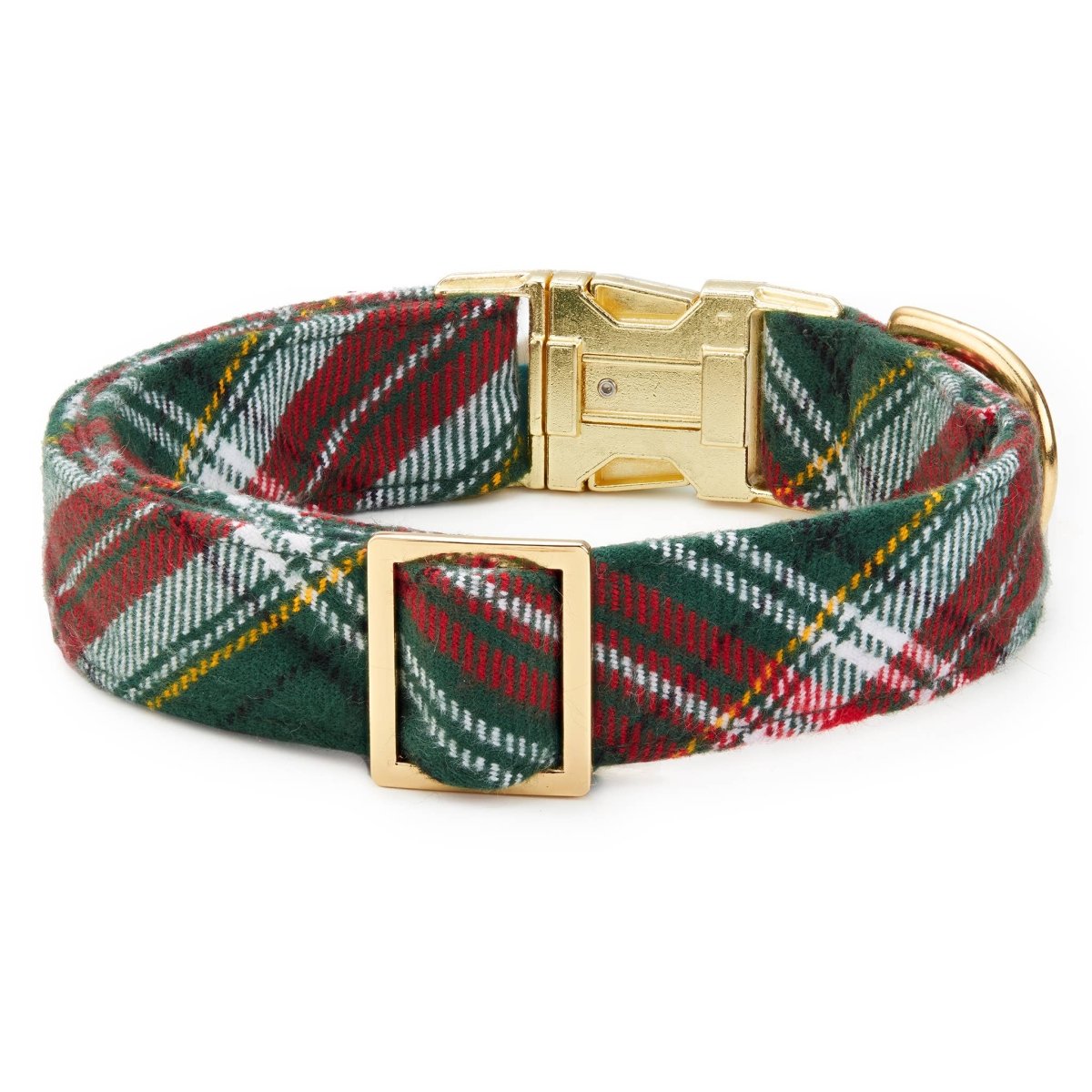 Holly Jolly Flannel Holiday Dog Collar - Nifty Decor & More