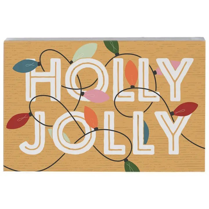 Holly Jolly Lights - Small Talk Rectangle - Nifty Decor & More