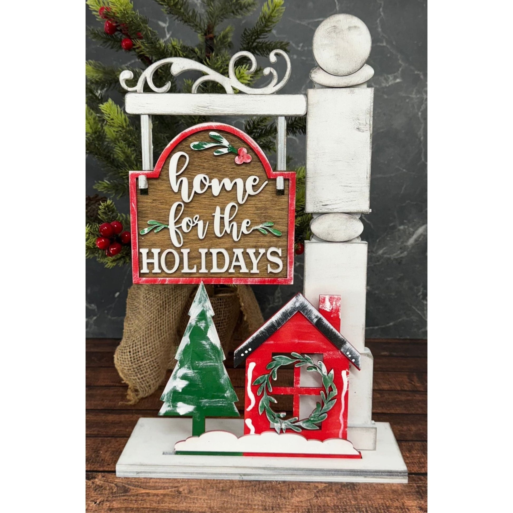 Home for the Holidays Mini-Post Interchangeable Add On with Mini-Post