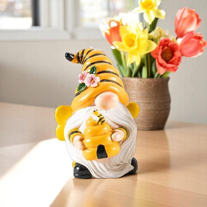 Honey Bee Gnome, Bumble Bee Honey Gnome Figurine for Home, Mother's Day - Nifty Decor & More