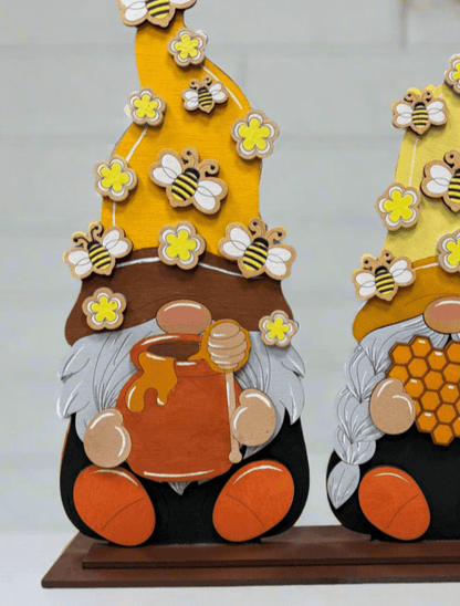 Honey Bee Gnome Couple | Adorable Home Decor for Garden Lovers, Cute Gnome Figurines, Perfect Gift for Any Occasion - Nifty Decor & More