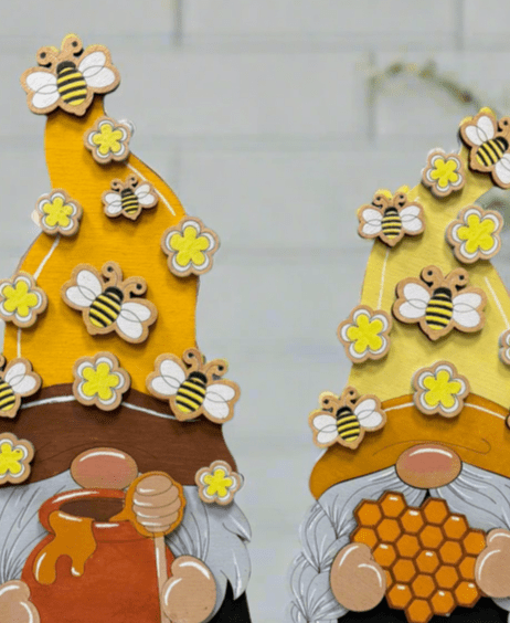 Honey Bee Gnome Couple | Adorable Home Decor for Garden Lovers, Cute Gnome Figurines, Perfect Gift for Any Occasion - Nifty Decor & More
