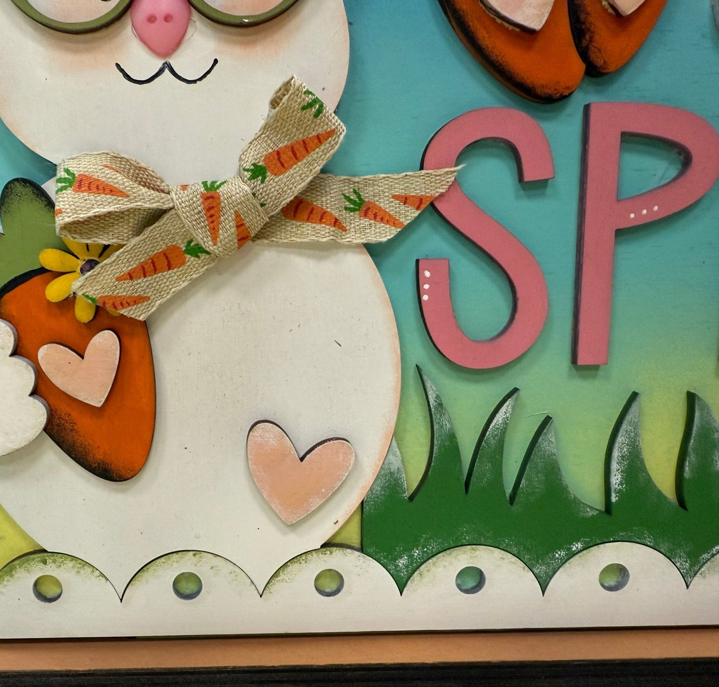 Hopping Into Spring Shelf Sitter | Spring & Easter Decor | Cute Seasonal Decoration for Home | Rustic Charm for Your Space - Nifty Decor & More