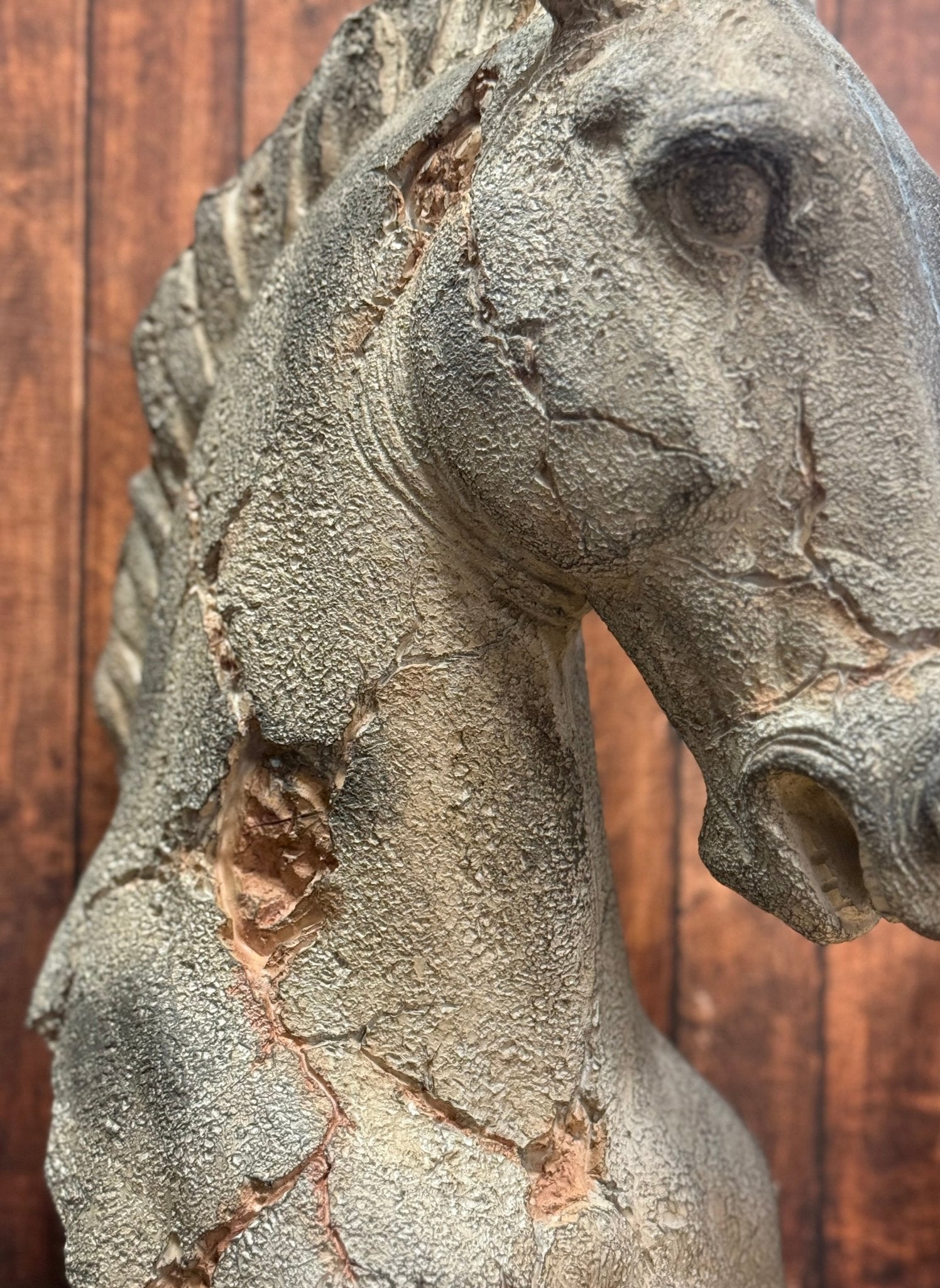 Horse Head Figurine for Rustic Farmhouse Decor, Resin Sculpture, Animal Lover Gift, Country Home Accent - Nifty Decor & More