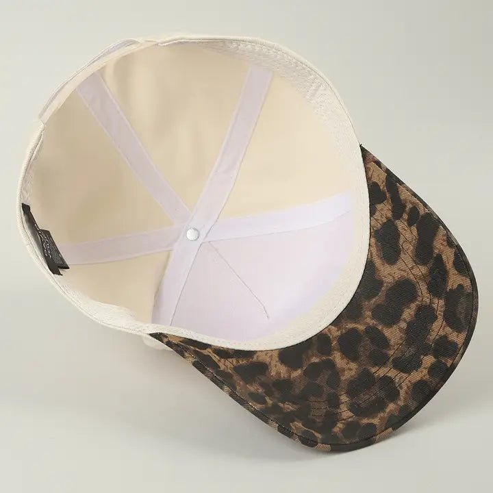 Howdy Darlin' Embroidered Leopard Brim Trucker Hat - Nifty Decor & More