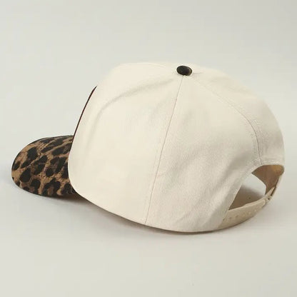 Howdy Darlin' Embroidered Leopard Brim Trucker Hat - Nifty Decor & More