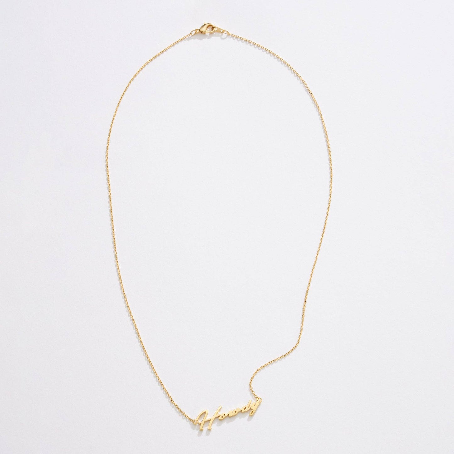 Howdy Script Necklace Gold Dipped - Nifty Decor & More