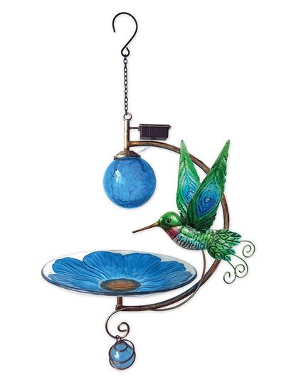 Hummingbird Solar Birdfeeder, solar powered bird feeder for outdoor nature watching, unique gift for Mother’s Day and bird lovers