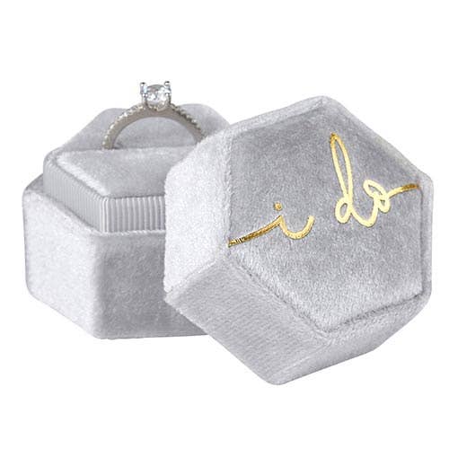 I Do Velvet Ring Box Supplies