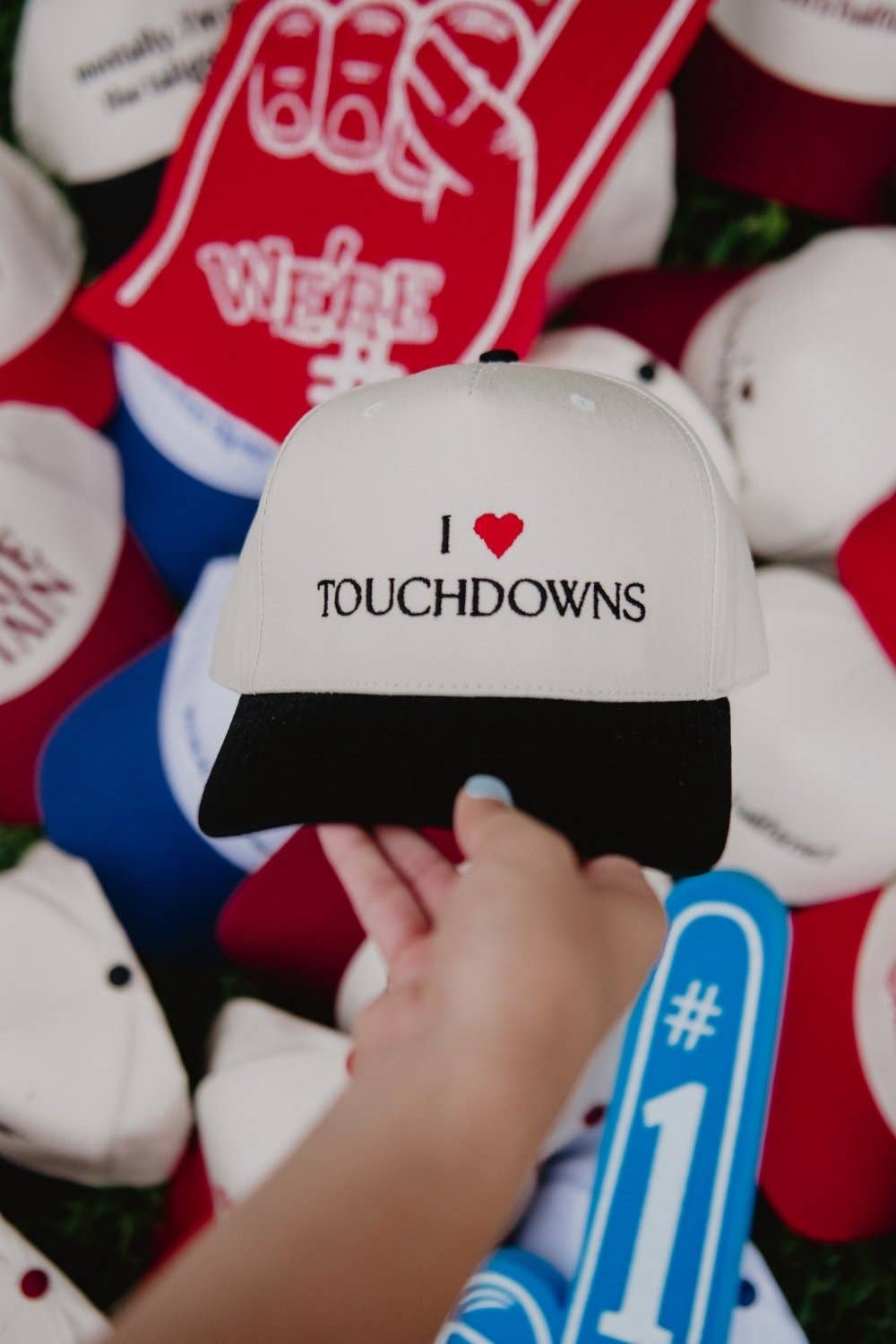 I Heart Touchdowns Vintage Trucker Hat - Nifty Decor & More