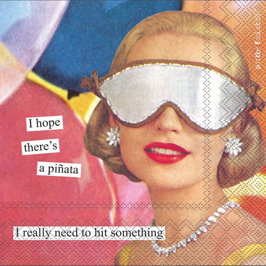 I Hope There’s a Pinata Paper Cocktail Napkins, Fun Fiesta Party Napkins for Celebrations, Birthday Cocktail Napkins
