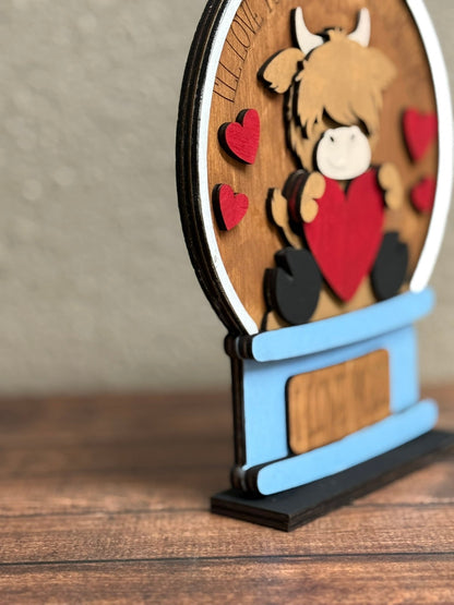 I Love Mooo Shelf Sitter Valentine Shelf Sitter