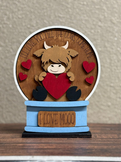 I Love Mooo Shelf Sitter Valentine Shelf Sitter