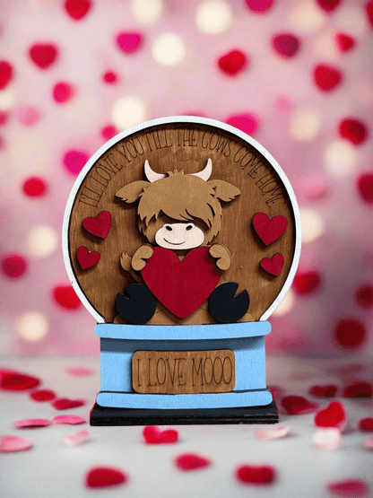 I Love Mooo Shelf Sitter Valentine Shelf Sitter