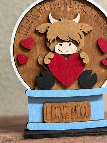 I Love Mooo Shelf Sitter Valentine Shelf Sitter