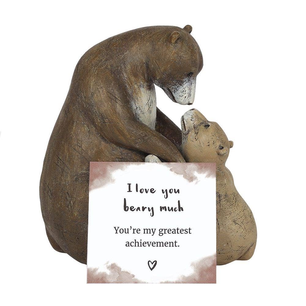 I Love You Beary Much Bear Figurine | Cute Resin Bear Gift for Valentine’s Day, Wedding, Home Décor & Collectibles Table decor