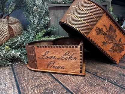 I Love You - Heart shaped box | Valentine wood box - Nifty Decor & More