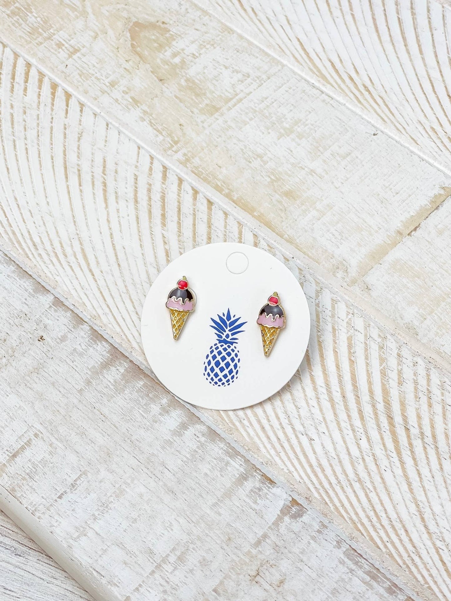 Ice Cream Stud Earrings, Playful & Delicious Style, Accessorize with Sweetness, Gift for Foodie Friends - Nifty Decor & More