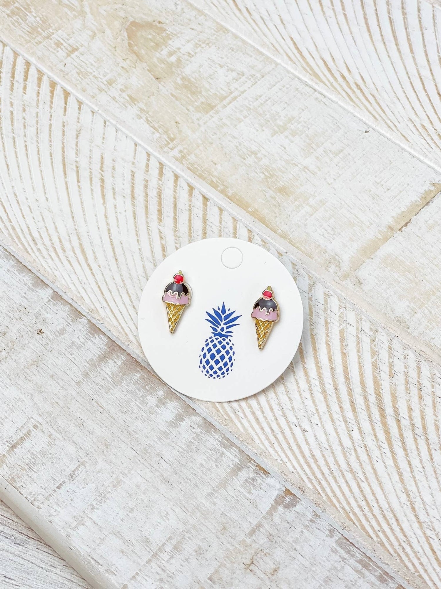 Ice Cream Stud Earrings, Playful & Delicious Style, Accessorize with Sweetness, Gift for Foodie Friends - Nifty Decor & More