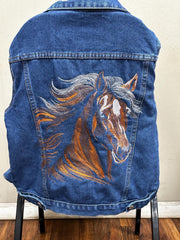 Embroidered Horse Denim Jacket