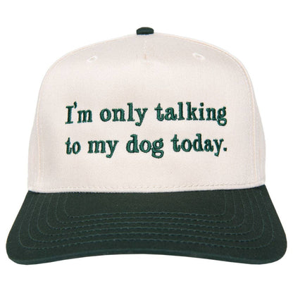 I'm Only Talking To My Dog Today Vintage Hat, Chic Girly Summertime Headwear, Casual Wear, Perfect Gift for Dog Lovers - Nifty Decor & More